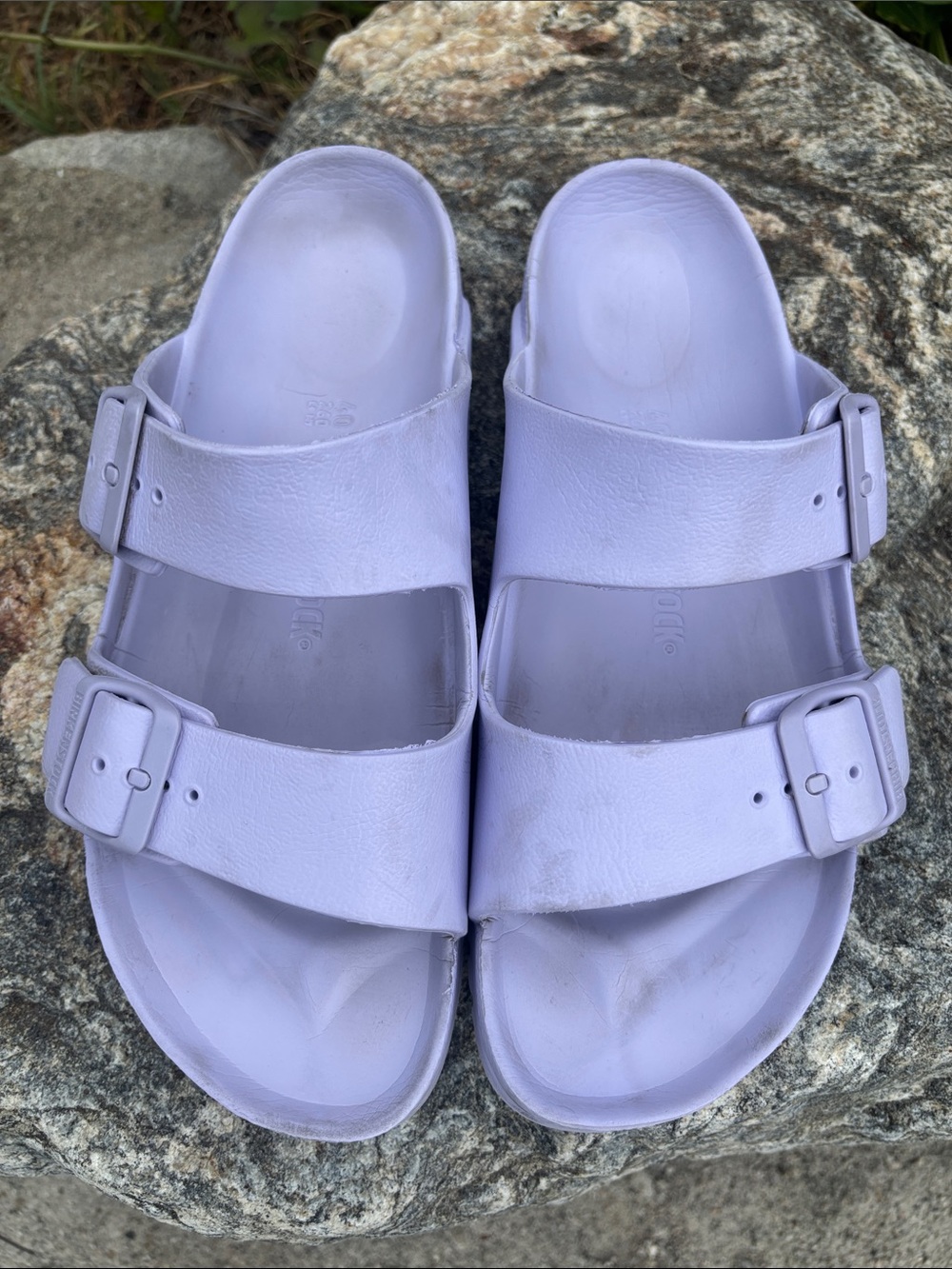 Birkenstock Women’s Pale Pink Double Strap Slide Sandals
